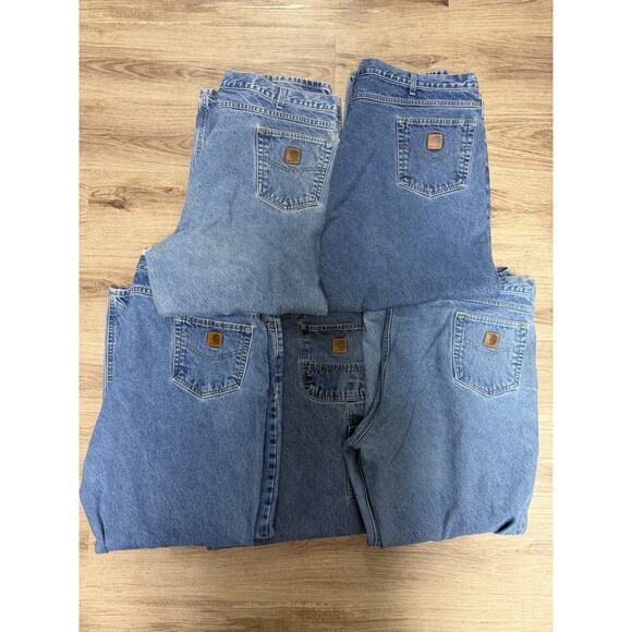 5 Carhartt Work Jeans 48x32 3 And 48x30 2 Relaxed Fit - Picture 1 of 7